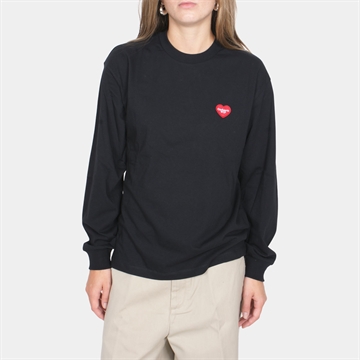 Carhartt WIP W´ l/s Heart Patch T-shirt Black / Red